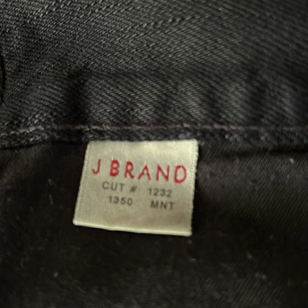 J Brand Black Flare Asymmetrical Seam Cotton Jeans Pants Size 25 - Picture 10 of 11